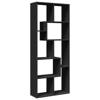 Libreria Divisorio Nera 67x25x161,5 cm in Truciolato 858076