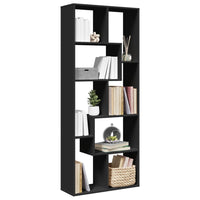 Libreria Divisorio Nera 67x25x161,5 cm in Truciolato 858076