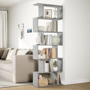 Libreria Divisorio 6Piani Grigio Cemento 70x24x193cm Truciolato 858087