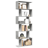 Libreria Divisorio 6Piani Grigio Cemento 70x24x193cm Truciolato 858087