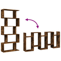 Libreria 5 Ripiani Rovere Fumo 70x24x161 cm in Truciolato 858097