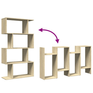 Libreria Divisorio 4 Ripiani Sonoma 70x24x129 cm in Truciolato 858104