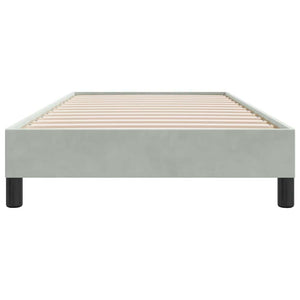 vidaXL Giroletto senza Materasso Grigio Chiaro 90x210 cm Velluto