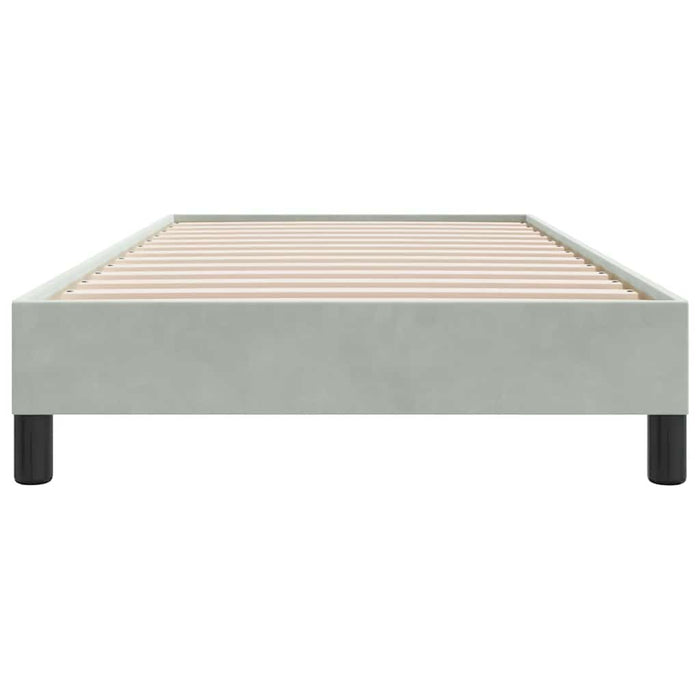 vidaXL Giroletto senza Materasso Grigio Chiaro 90x210 cm Velluto