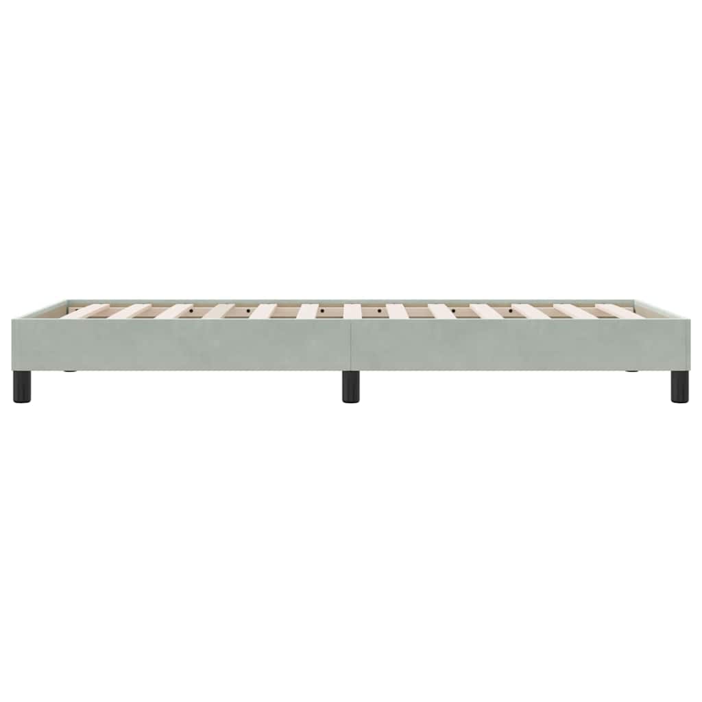 vidaXL Giroletto senza Materasso Grigio Chiaro 90x210 cm Velluto