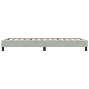 vidaXL Giroletto senza Materasso Grigio Chiaro 90x210 cm Velluto