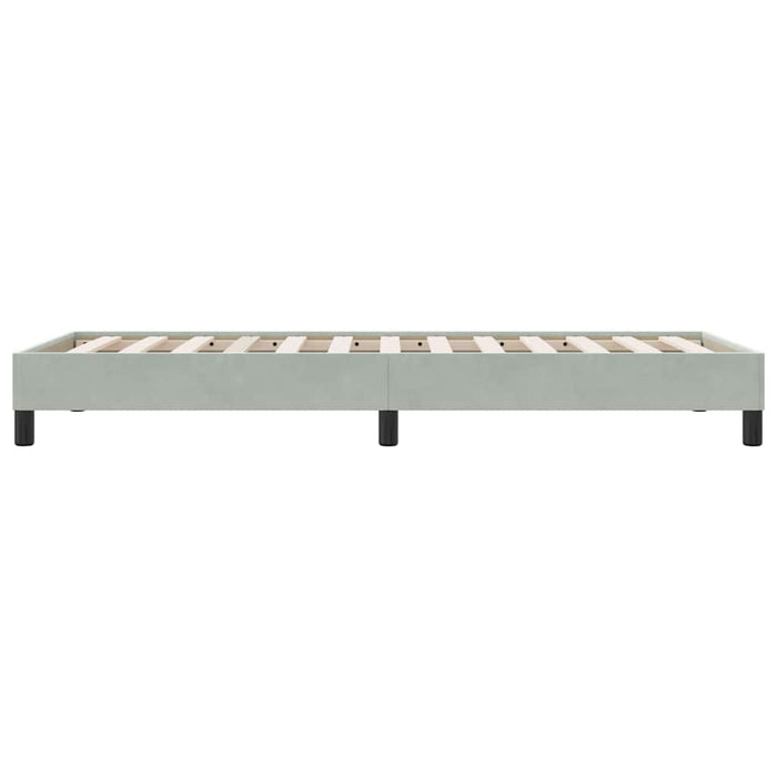 vidaXL Giroletto senza Materasso Grigio Chiaro 90x210 cm Velluto