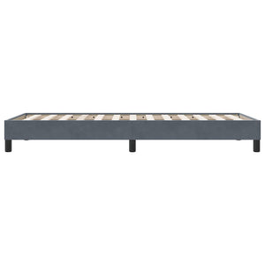 Giroletto senza Materasso Grigio Scuro 90x210 cm Velluto