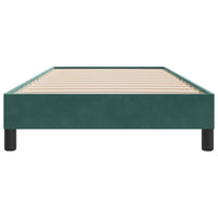 Giroletto senza Materasso-Struttura Letto Verde Scuro 90x210 cm in Velluto