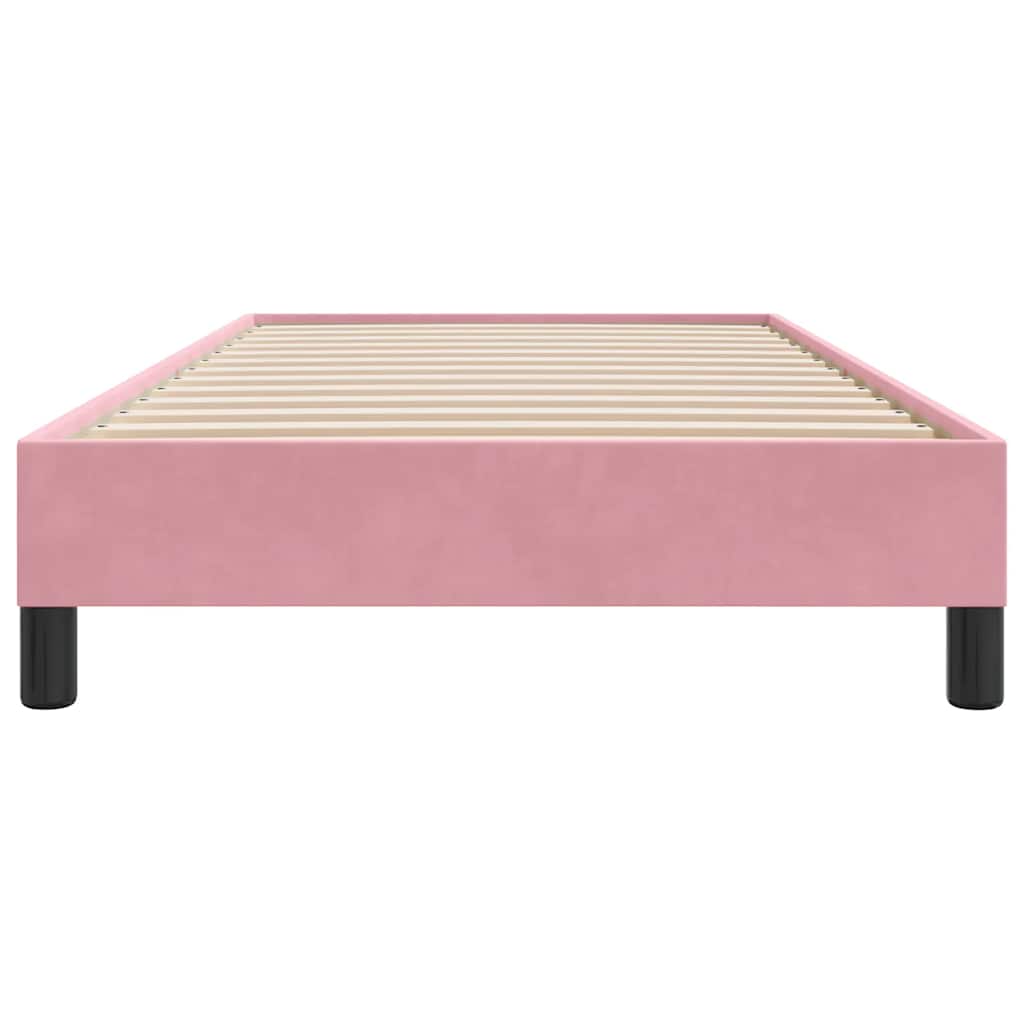 Giroletto senza Materasso-Struttura Letto Rosa 90x210 cm in Velluto