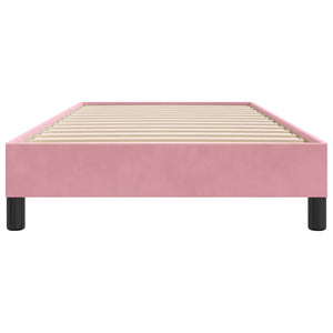 Giroletto senza Materasso-Struttura Letto Rosa 90x210 cm in Velluto