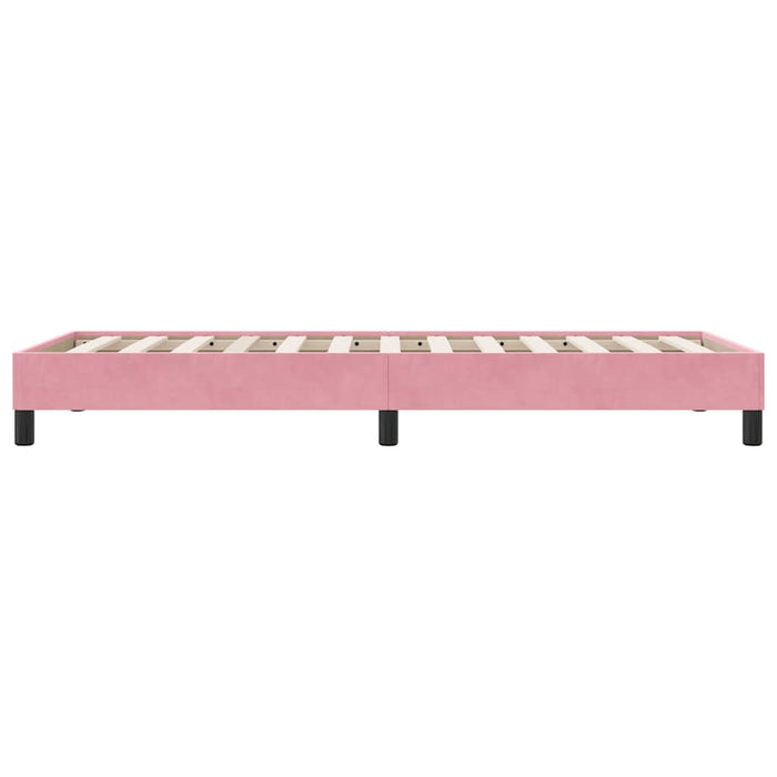 Giroletto senza Materasso-Struttura Letto Rosa 90x210 cm in Velluto
