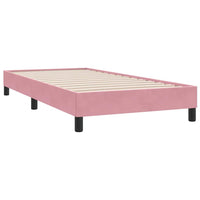 Giroletto senza Materasso-Struttura Letto Rosa 90x210 cm in Velluto