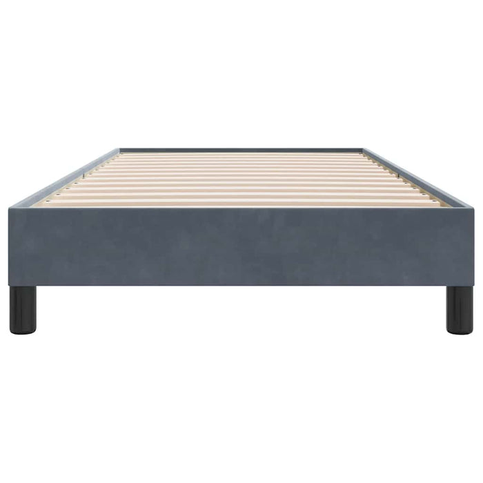 vidaXL Giroletto senza Materasso Grigio Scuro 100x210 cm Velluto
