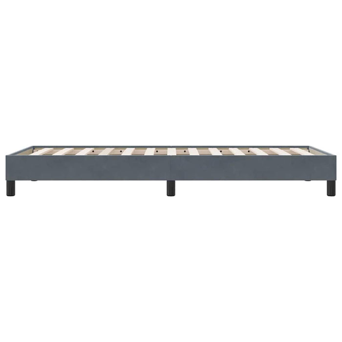 vidaXL Giroletto senza Materasso Grigio Scuro 100x210 cm Velluto
