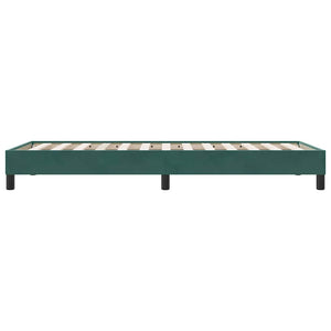 Giroletto senza Materasso-Struttura Letto Verde Scuro 100x210 cm in Velluto
