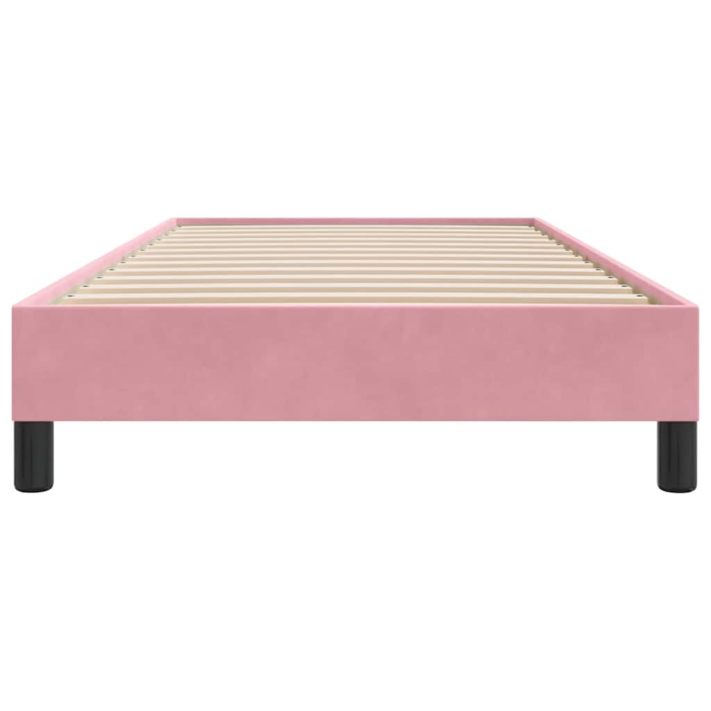 Giroletto senza Materasso-Struttura Letto Rosa 100x210 cm in Velluto
