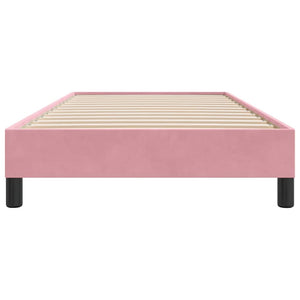 Giroletto senza Materasso-Struttura Letto Rosa 100x210 cm in Velluto