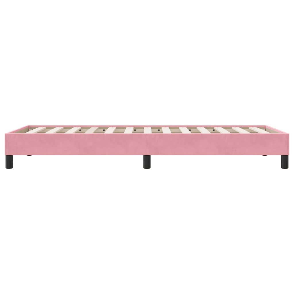 Giroletto senza Materasso-Struttura Letto Rosa 100x210 cm in Velluto