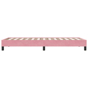 Giroletto senza Materasso-Struttura Letto Rosa 100x210 cm in Velluto