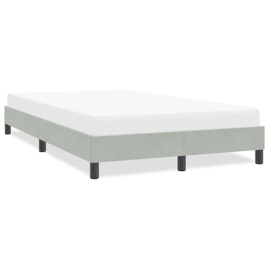 vidaXL Giroletto senza Materasso Grigio Chiaro 120x210 cm Velluto
