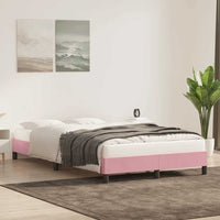 vidaXL Giroletto senza Materasso Rosa 120x210 cm Velluto
