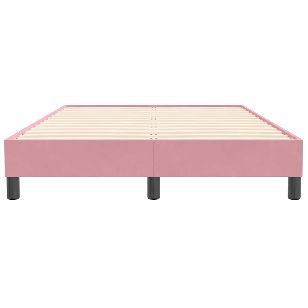 vidaXL Giroletto senza Materasso Rosa 120x210 cm Velluto