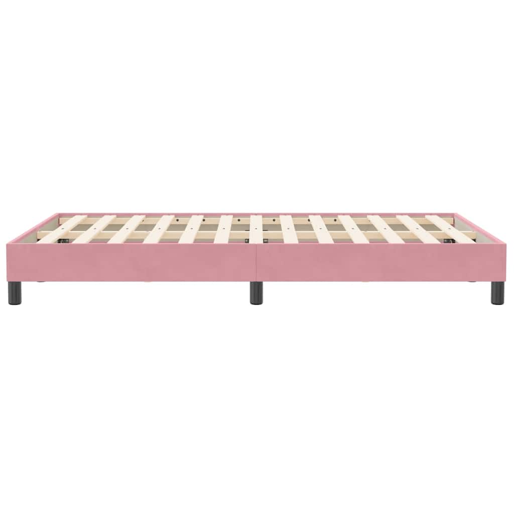 vidaXL Giroletto senza Materasso Rosa 120x210 cm Velluto