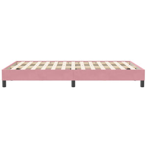 vidaXL Giroletto senza Materasso Rosa 120x210 cm Velluto