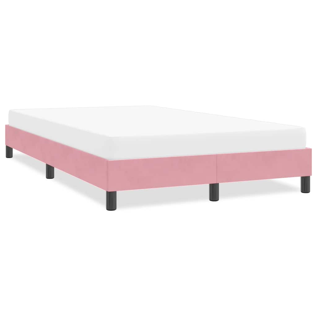 Giroletto senza Materasso-Struttura Letto Rosa 120x210 cm Velluto