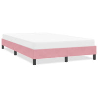 vidaXL Giroletto senza Materasso Rosa 120x210 cm Velluto