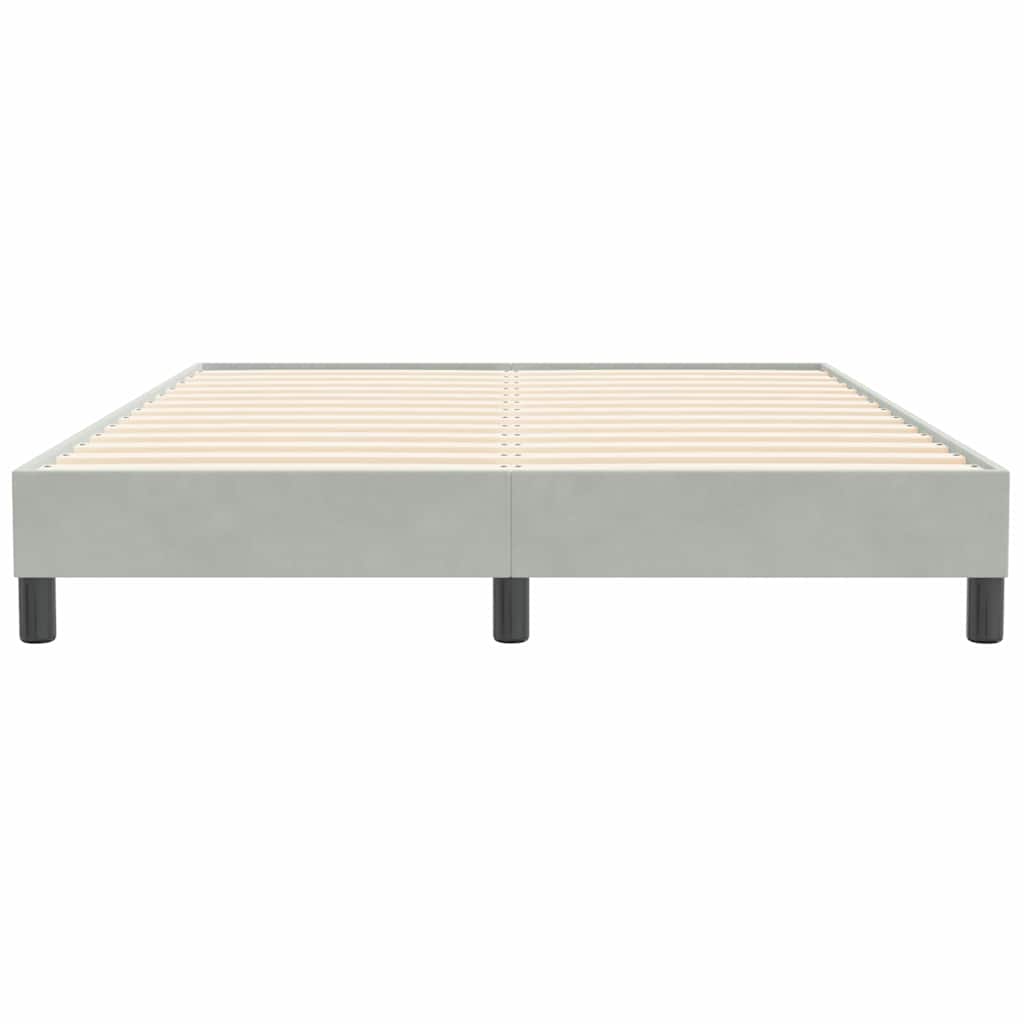 vidaXL Giroletto senza Materasso Grigio Chiaro 140x210 cm Velluto