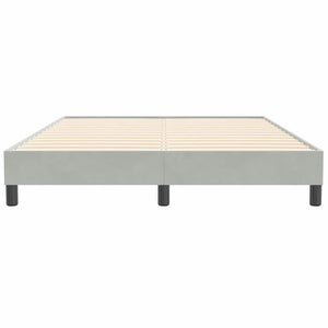 vidaXL Giroletto senza Materasso Grigio Chiaro 140x210 cm Velluto