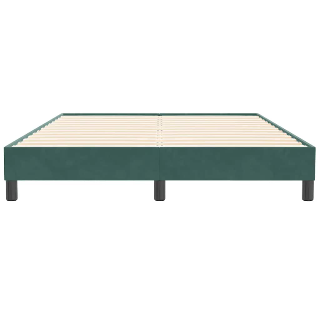 Giroletto senza Materasso-Struttura Letto Verde Scuro 140x210 cm in Velluto