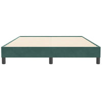 Giroletto senza Materasso-Struttura Letto Verde Scuro 140x210 cm in Velluto