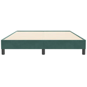Giroletto senza Materasso-Struttura Letto Verde Scuro 140x210 cm in Velluto