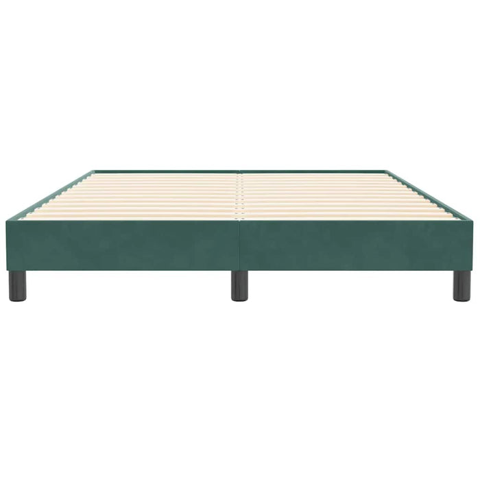 Giroletto senza Materasso-Struttura Letto Verde Scuro 140x210 cm in Velluto