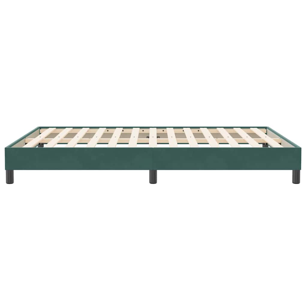 Giroletto senza Materasso-Struttura Letto Verde Scuro 140x210 cm in Velluto