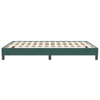 Giroletto senza Materasso-Struttura Letto Verde Scuro 140x210 cm in Velluto