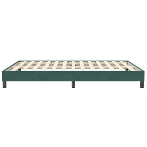Giroletto senza Materasso-Struttura Letto Verde Scuro 140x210 cm in Velluto
