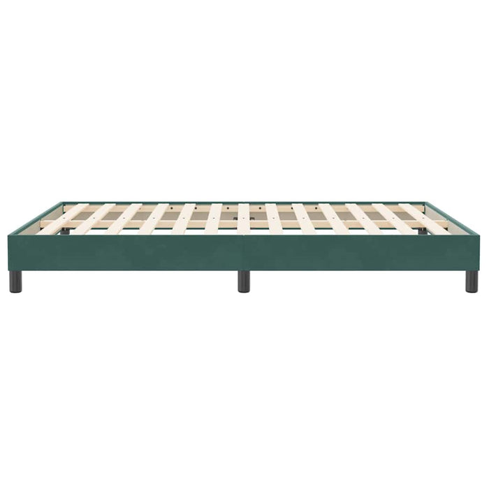Giroletto senza Materasso-Struttura Letto Verde Scuro 140x210 cm in Velluto