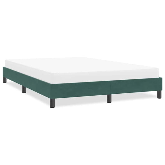 Giroletto senza Materasso-Struttura Letto Verde Scuro 140x210 cm in Velluto