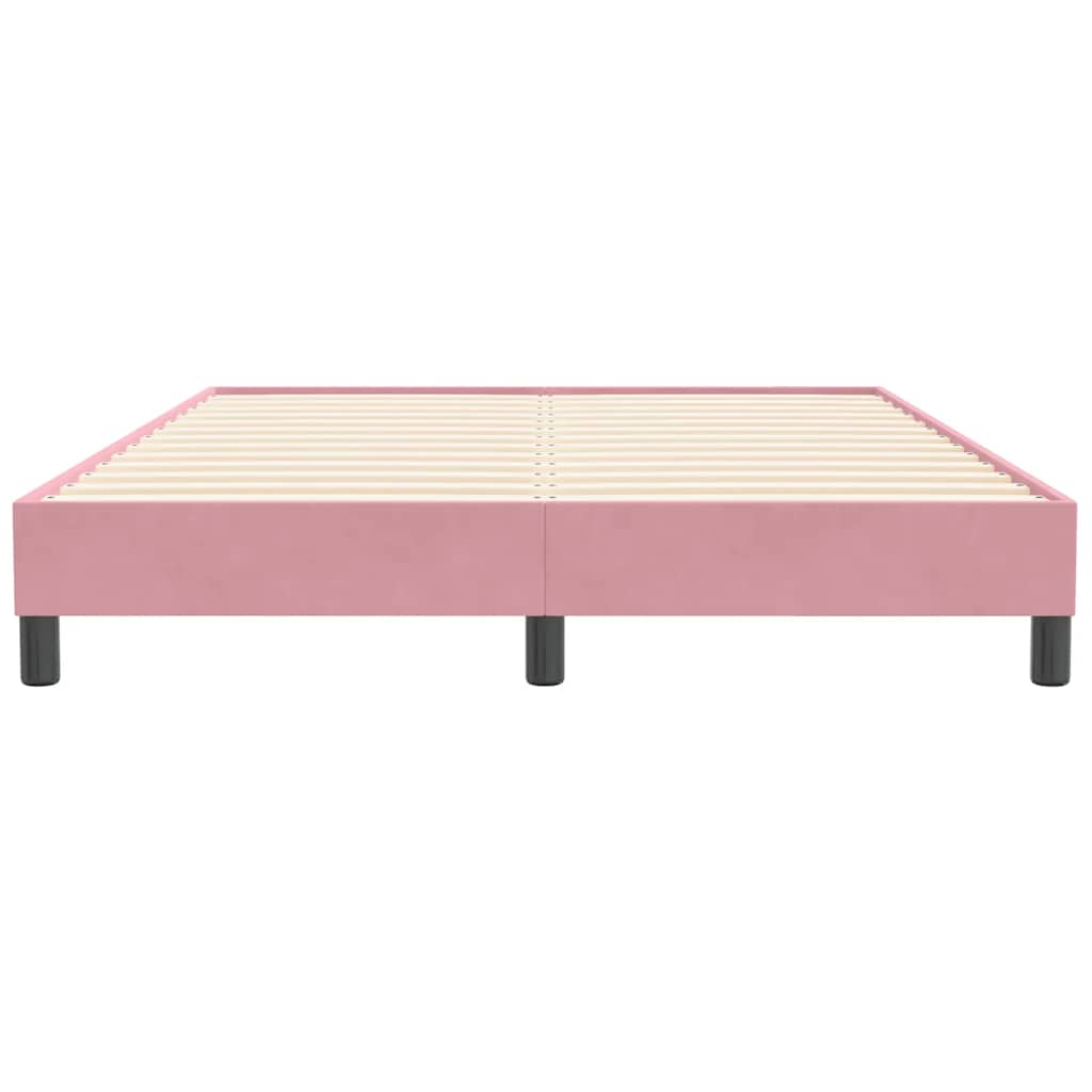 vidaXL Giroletto senza Materasso Rosa 140x210 cm Velluto