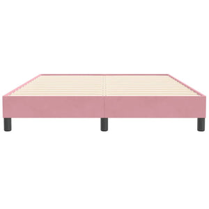 vidaXL Giroletto senza Materasso Rosa 140x210 cm Velluto