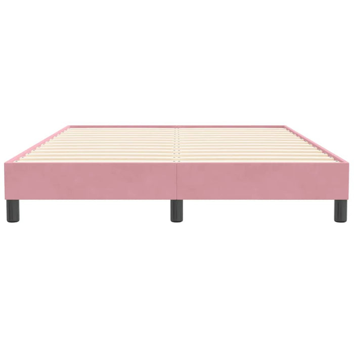 vidaXL Giroletto senza Materasso Rosa 140x210 cm Velluto