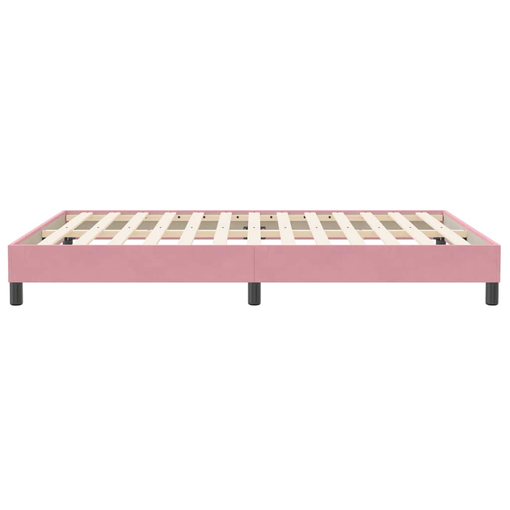 vidaXL Giroletto senza Materasso Rosa 140x210 cm Velluto