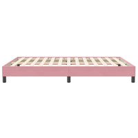 Giroletto senza Materasso-Struttura Letto Rosa 140x210 cm Velluto