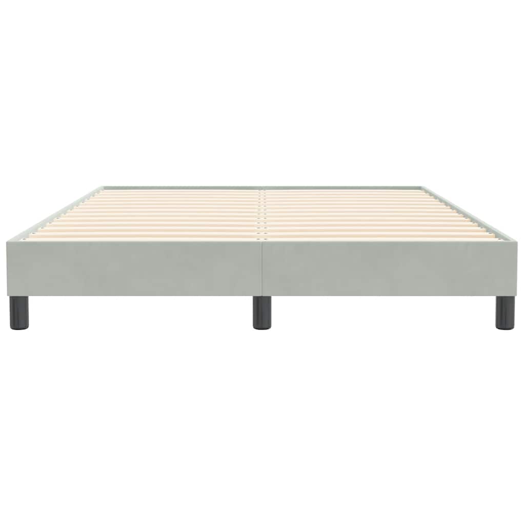 vidaXL Giroletto senza Materasso Grigio Chiaro 160x210 cm Velluto