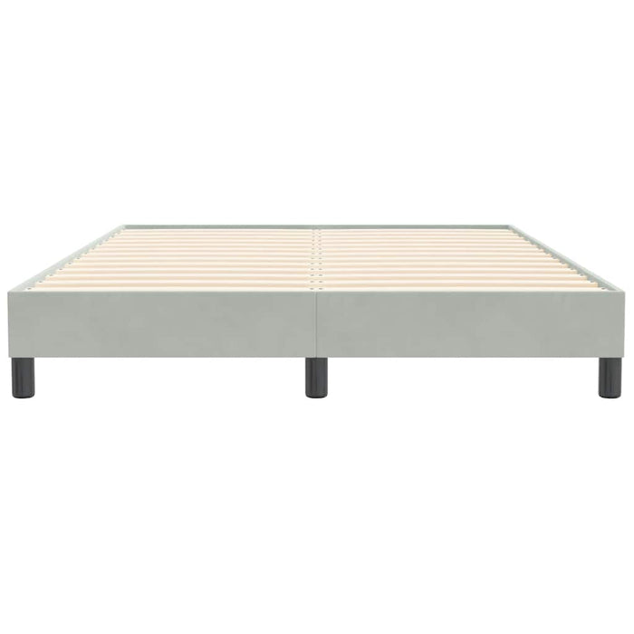 vidaXL Giroletto senza Materasso Grigio Chiaro 160x210 cm Velluto