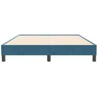 vidaXL Giroletto senza Materasso Blu Scuro 160x210 cm in Velluto